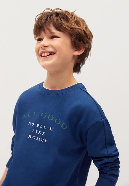 MANGO - Wording sweatshirt - bright blue