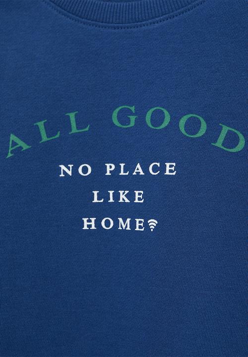 MANGO - Wording sweatshirt - bright blue