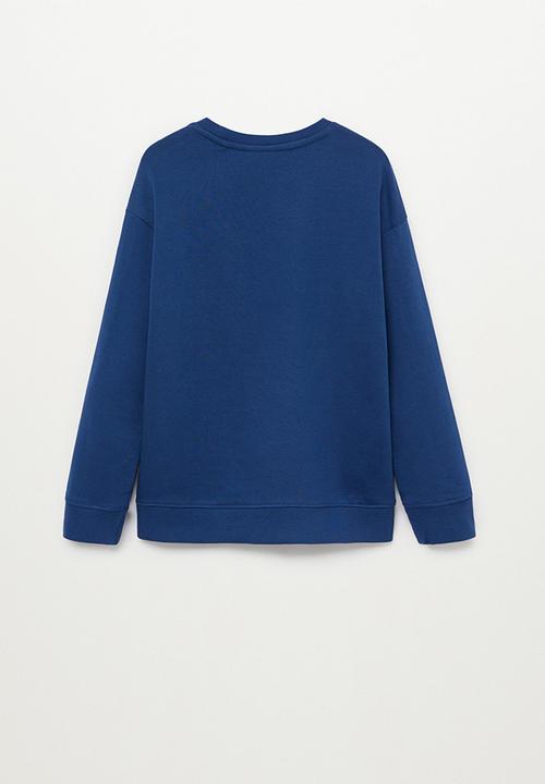 MANGO - Wording sweatshirt - bright blue