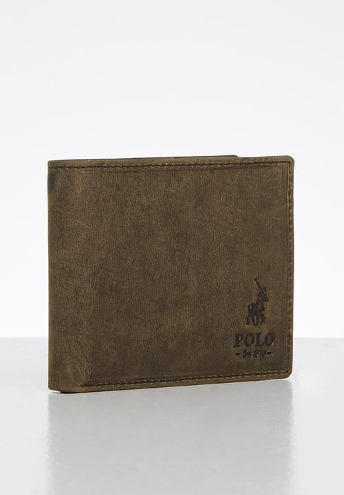 POLO - Hamada coin billfold with top flap - brown
