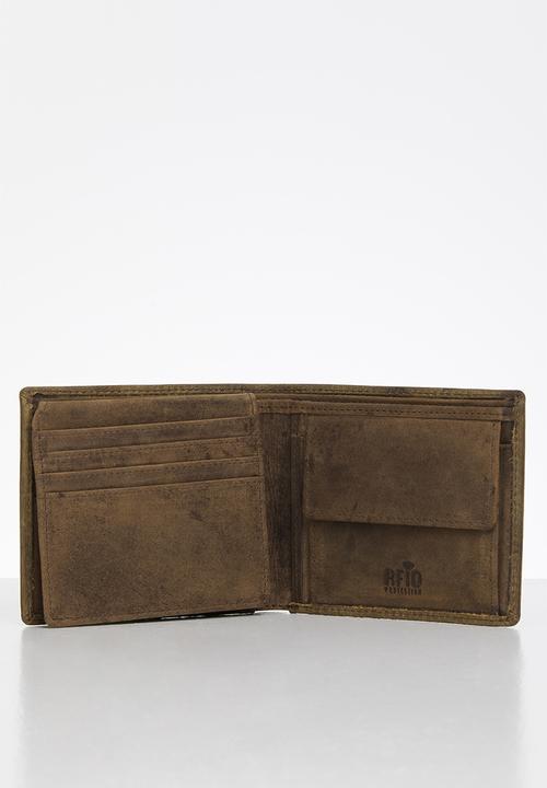 POLO - Hamada coin billfold with top flap - brown