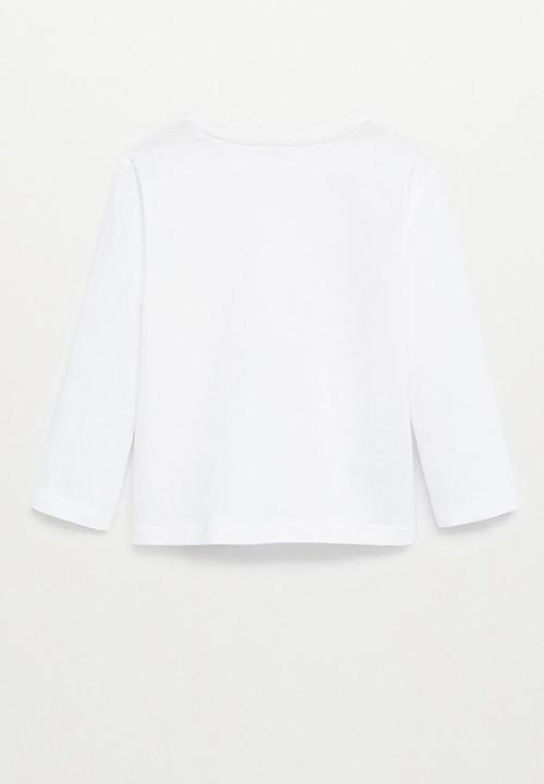 MANGO - Marcos long sleeve tee - natural