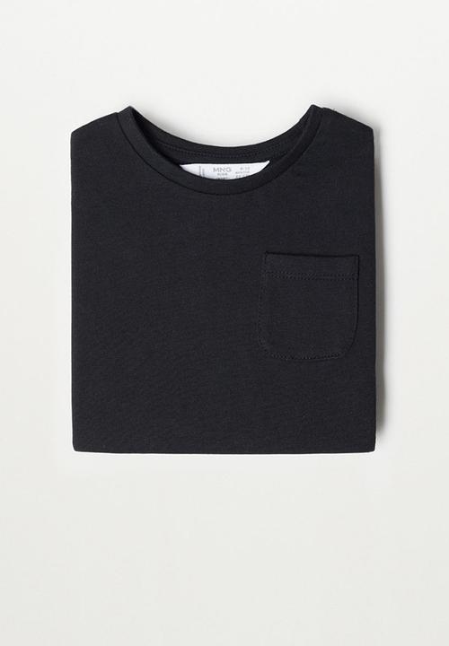MANGO - Marcos long sleeve tee - black