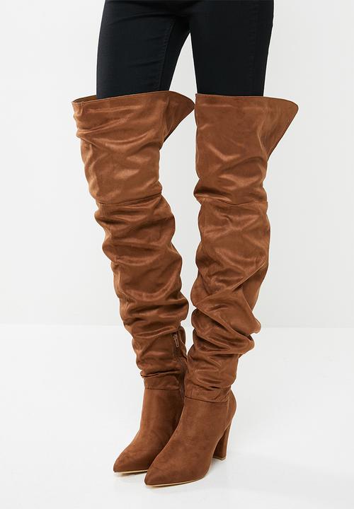 Madison® - Zara rouched over the knee boot - tan