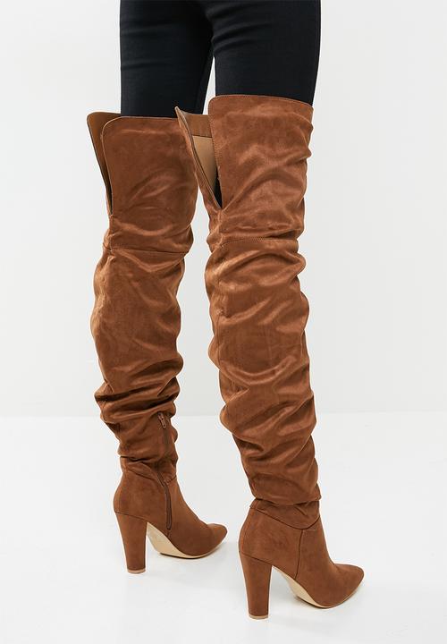 Madison® - Zara rouched over the knee boot - tan