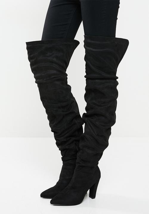 Madison® - Zara rouched over the knee boot - black