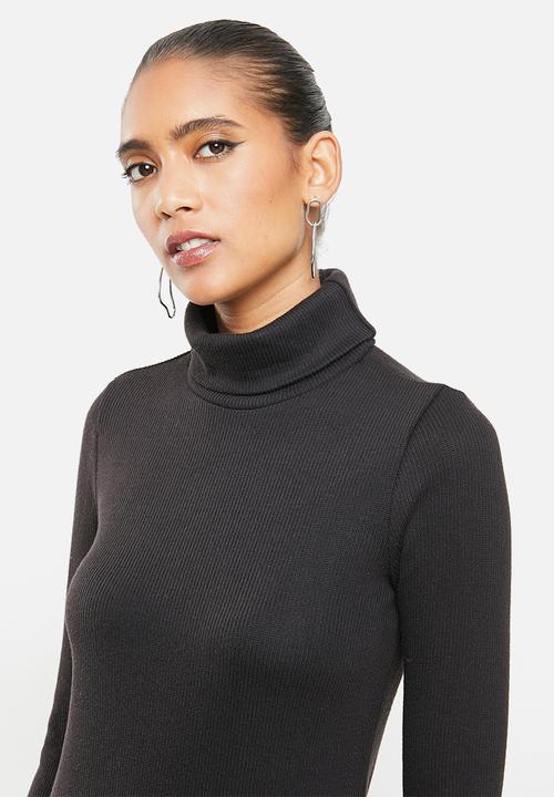Glamorous - Stripe dress- black
