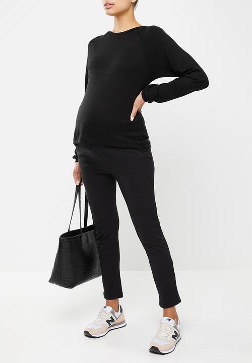 Superbalist - Soft long sleeve reglan tee - black
