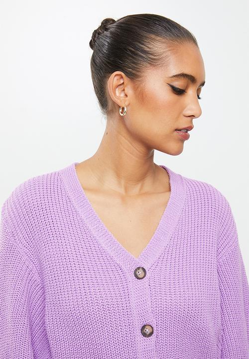 Glamorous - Cropped knit cardi - lilac