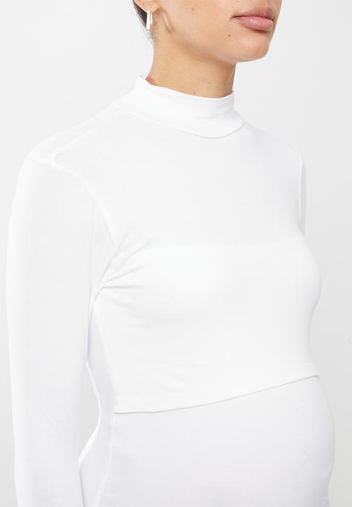 Superbalist - Feeding funnel neck tee - white