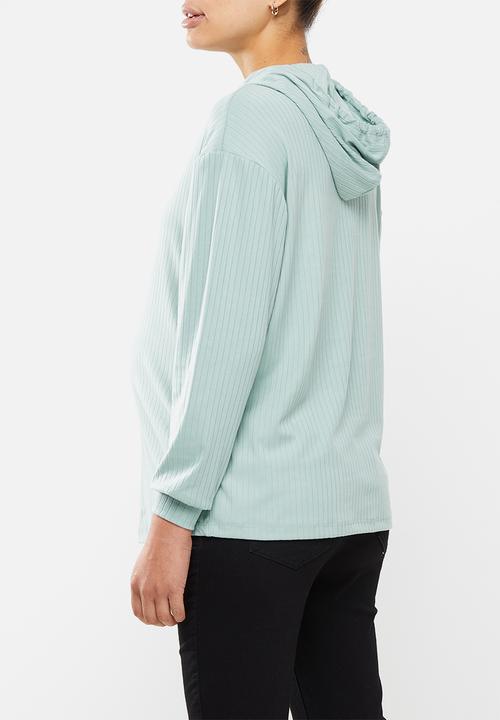 Superbalist - Rib hoodie - sage