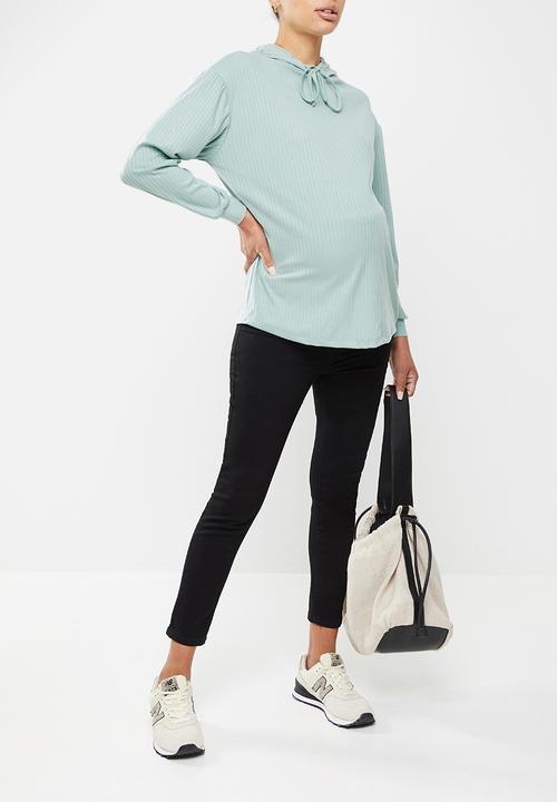 Superbalist - Rib hoodie - sage