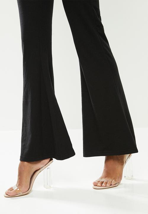 Missguided - 2 Pack jersey flare - black & grey