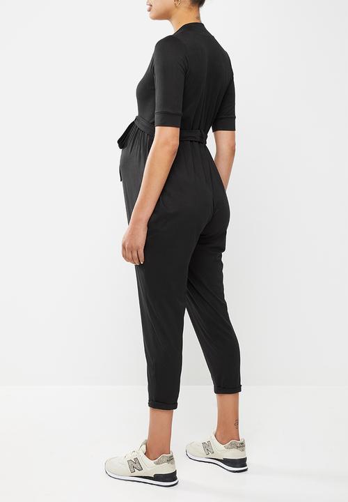 Superbalist - Belted nursing jumpsuit - black