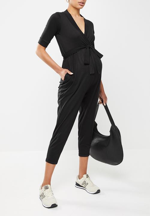 Superbalist - Belted nursing jumpsuit - black