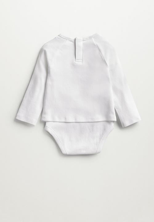 MANGO - Cara long sleeve tee - white