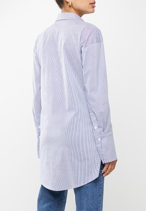 Superbalist - Oversized shirt - blue & white 