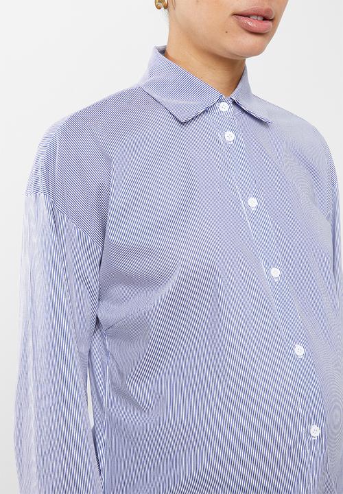 Superbalist - Oversized shirt - blue & white 