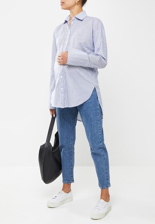 Superbalist - Oversized shirt - blue & white 