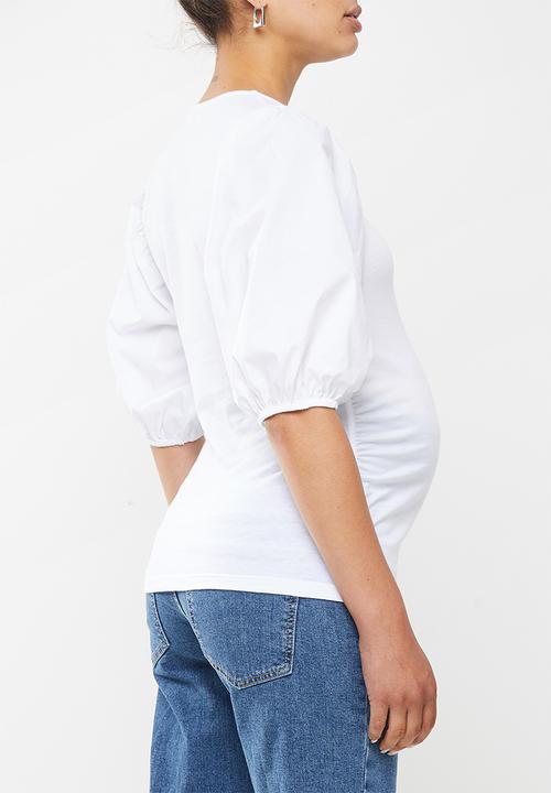 Superbalist - Puff sleeve tee - white