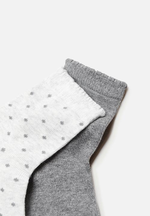 MANGO - Topito socks 2-pack - medium grey
