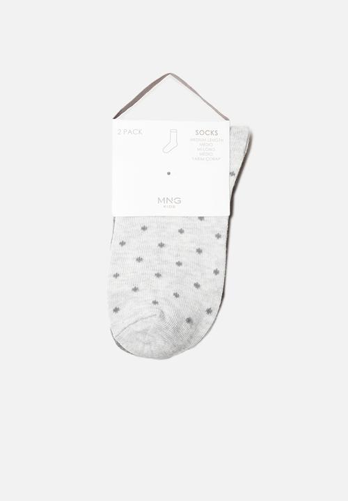 MANGO - Topito socks 2-pack - medium grey