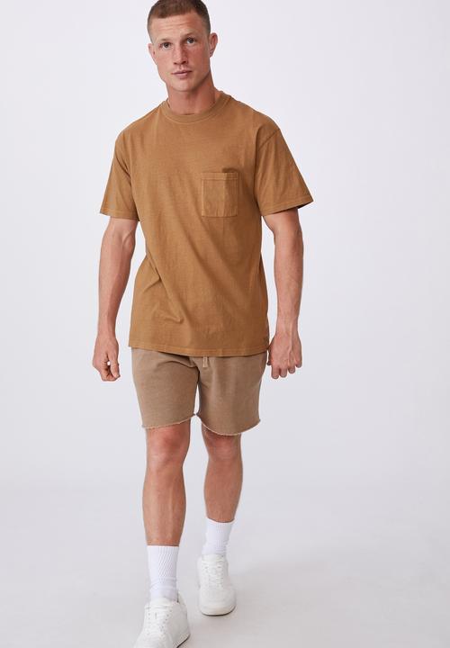 Cotton On - Washed pocket T-shirt - burnt almond