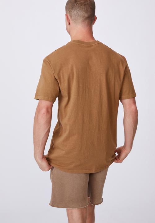 Cotton On - Washed pocket T-shirt - burnt almond