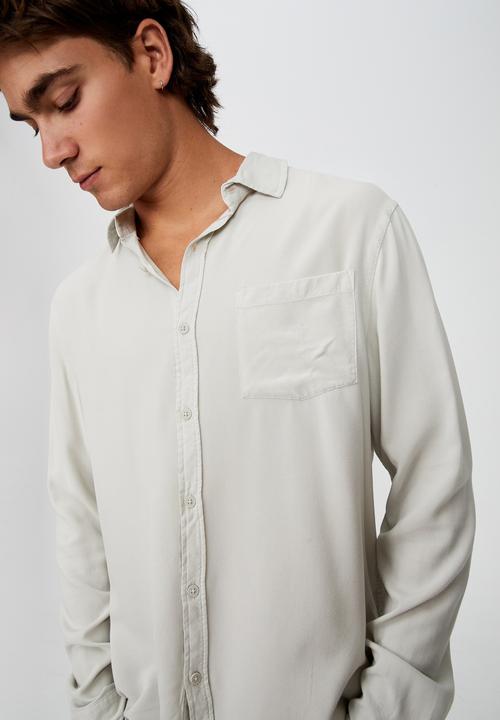 Cotton On - Cayman long sleeve shirt - ice grey