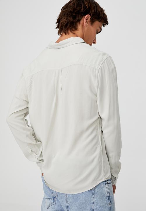 Cotton On - Cayman long sleeve shirt - ice grey