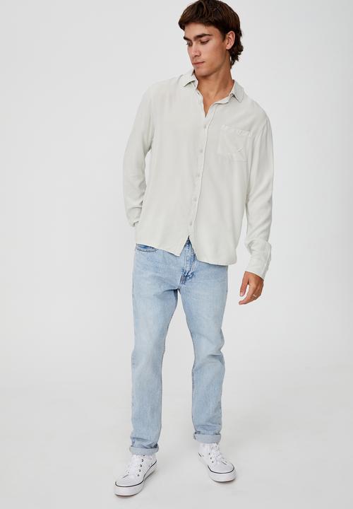 Cotton On - Cayman long sleeve shirt - ice grey