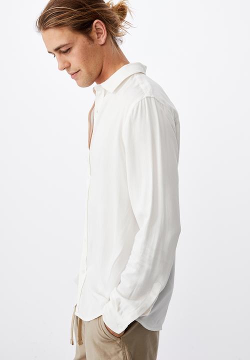 Cotton On - Cayman long sleeve shirt - white