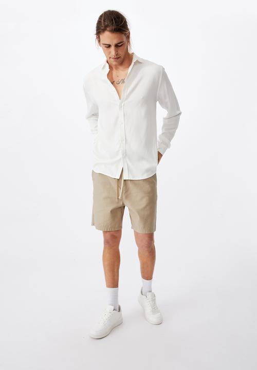 Cotton On - Cayman long sleeve shirt - white