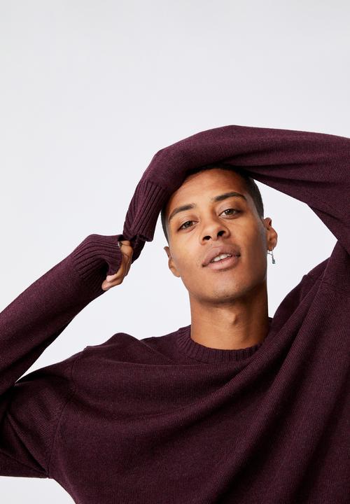 Cotton On - Crew knit - burgundy