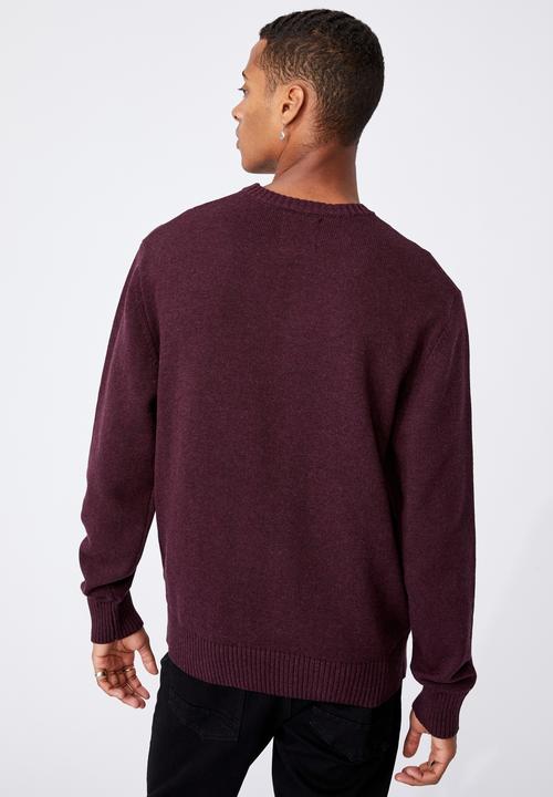Cotton On - Crew knit - burgundy