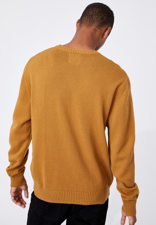 Cotton On - Crew knit - mustard