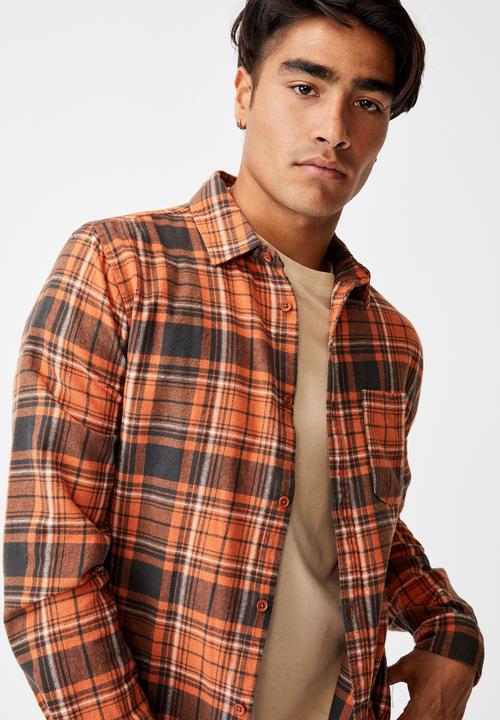 Cotton On - Washed long sleeve check shirt - multi