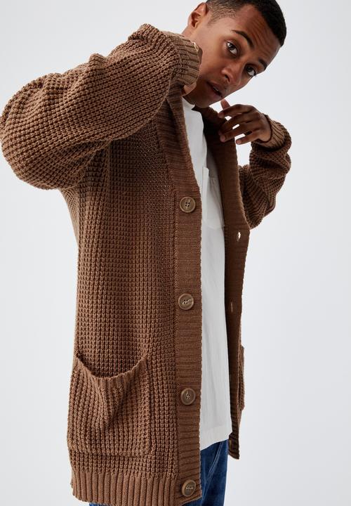 Cotton On - Shawl cardigan - tobacco marle