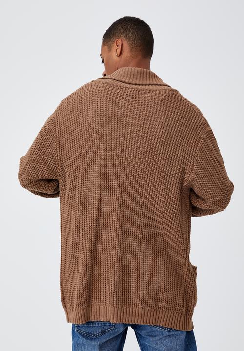 Cotton On - Shawl cardigan - tobacco marle