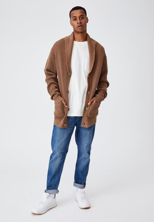 Cotton On - Shawl cardigan - tobacco marle