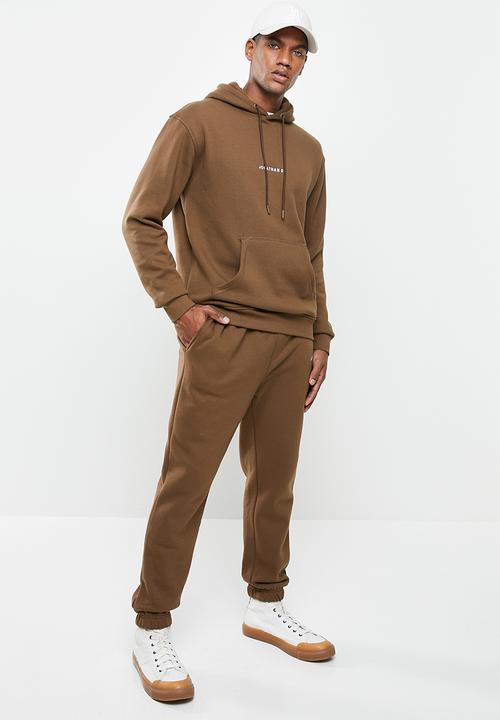 Jonathan D - Brand sweatpants regular fit - brown