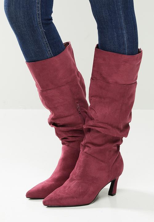 Madison® - Tiffany ruched boot - burgandy