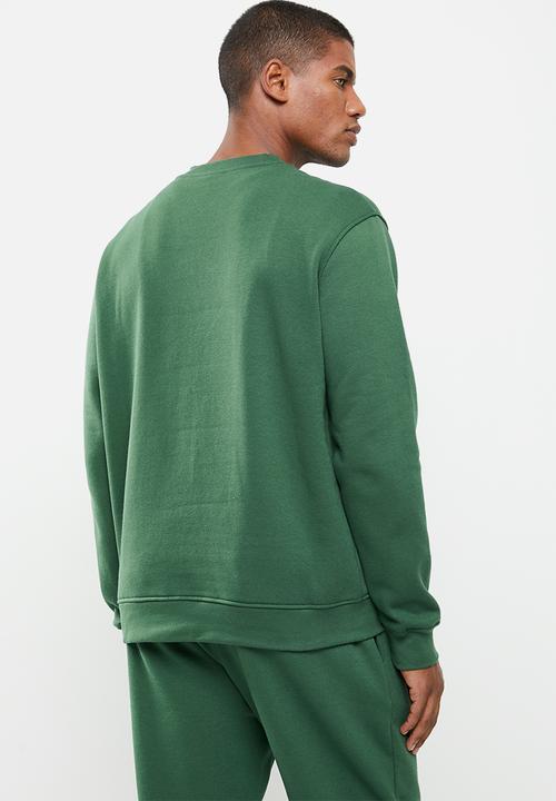 Jonathan D - Branded crew neck sweater oversized fit - green