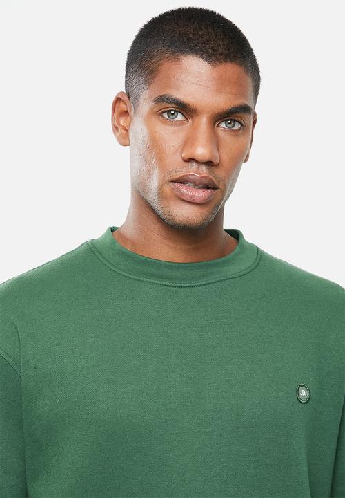 Jonathan D - Branded crew neck sweater oversized fit - green