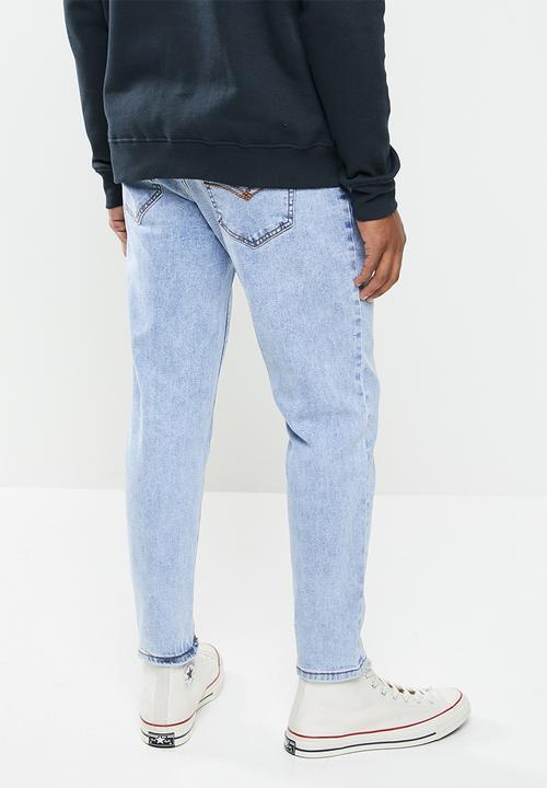 Jonathan D - 5 pocket denim jeans relaxed tapered fit - stonewash blue