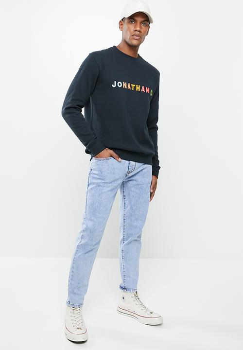 Jonathan D - 5 pocket denim jeans relaxed tapered fit - stonewash blue