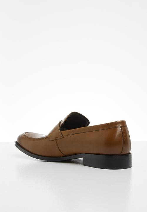 POLO - Ben leather penny loafer slip on - tan