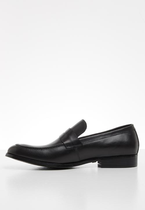 POLO - Ben leather penny loafer slip on - black