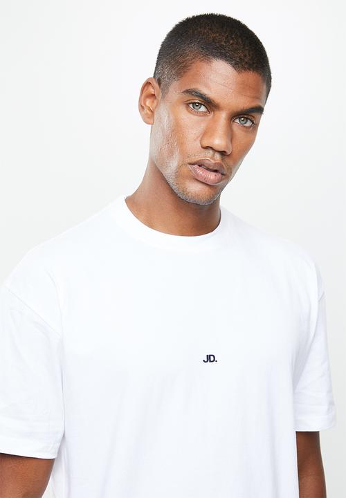 Jonathan D - Branded crew neck t-shirt oversized fit - white
