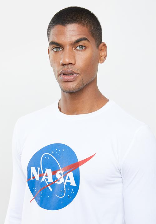 Superbalist - Long sleeve NASA logo knit sleep set - white & grey